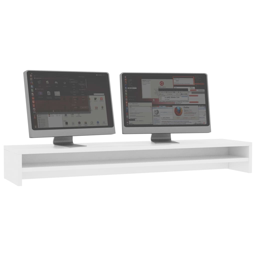 Monitor Stand White 100x24x13 Cm Chipboard 14 Monitor Stand White 100x24x13 cm Chipboard